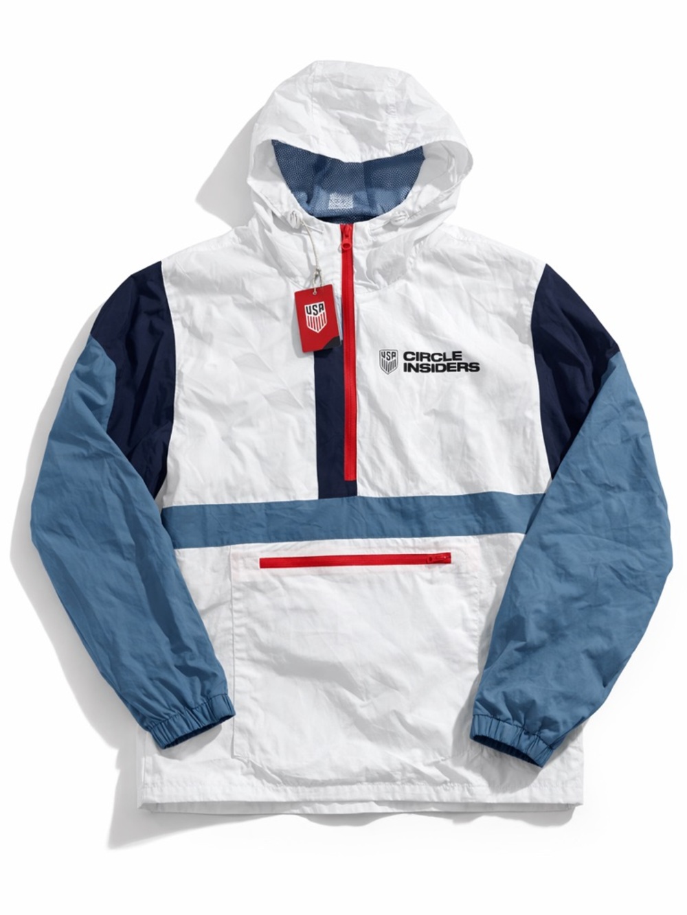 Rare USA Soccer Circle Insiders Windbreaker Jacket Anorak Size M